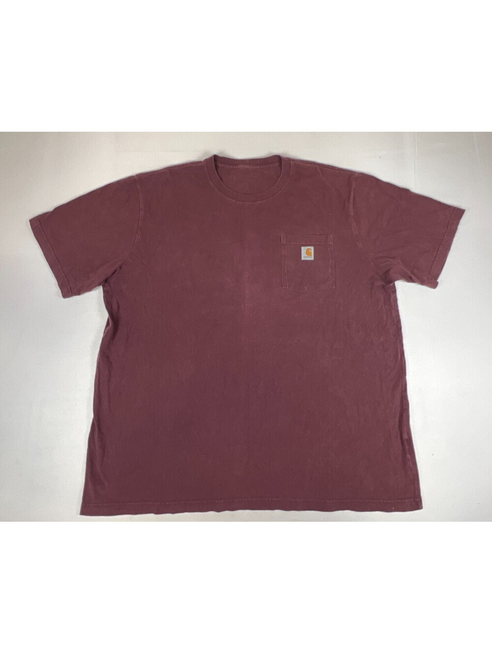Carhartt Men 2XL Burgundy Port K87 Pocket T-Shirt Heavyweight Short Sleeve Tee
